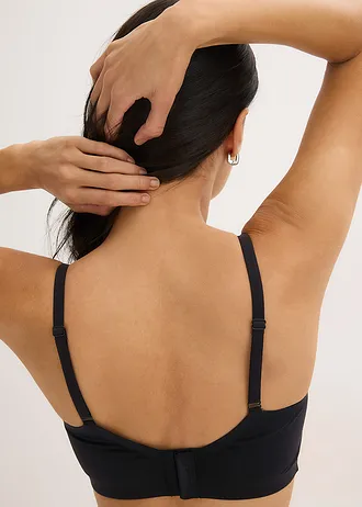 Sutien pentru alăptare vătuit Feel Comfort lasercut, fără armătură • negru • magazin bonprix