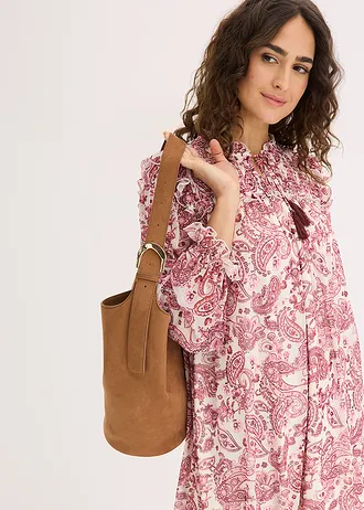 Robe-tunique en mesh doux • écru paisley • Boutique bonprix