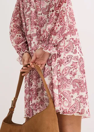Tuniekjurk van zachte mesh • wolwit paisley • bonprix online shop