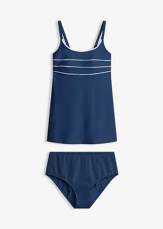 Lange tankini met siernaden (2-dlg. set)