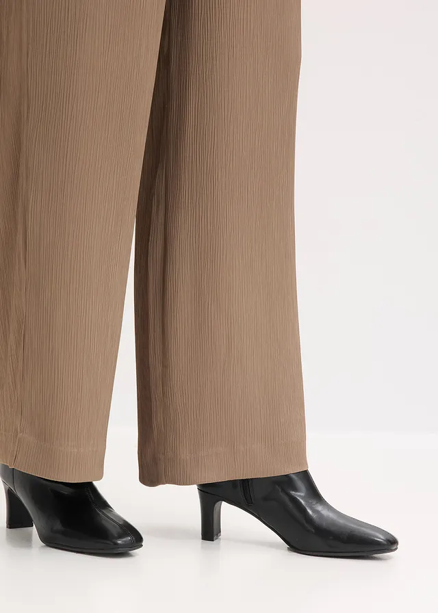 Pantalon large à taille élastiquée • taupe • product-page.page-title-suffix