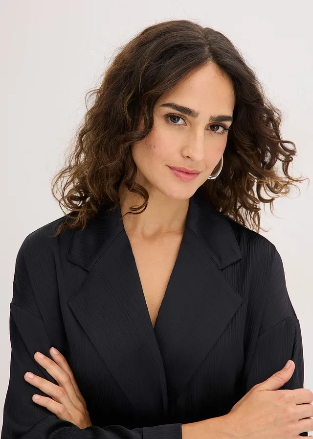 Oversized blazer met dubbele knoopsluiting • zwart • product-page.page-title-suffix