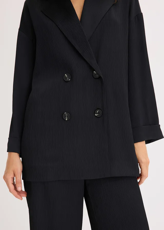 Blazer oversize et croisé • noir • product-page.page-title-suffix