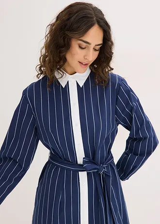 Halenkové šaty • tmavě modro-bílá s proužky • bonprix obchod