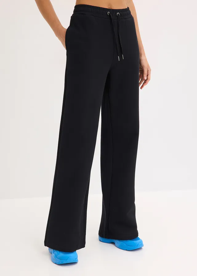 Jogging taille haute 100% coton, Couleur: noir
