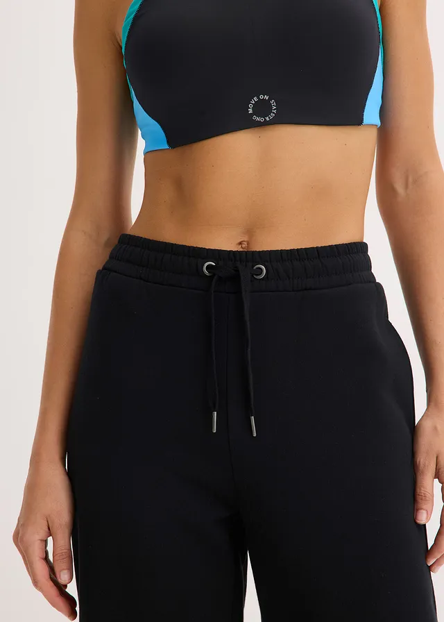 High waist joggingbroek van biologisch katoen • zwart • product-page.page-title-suffix