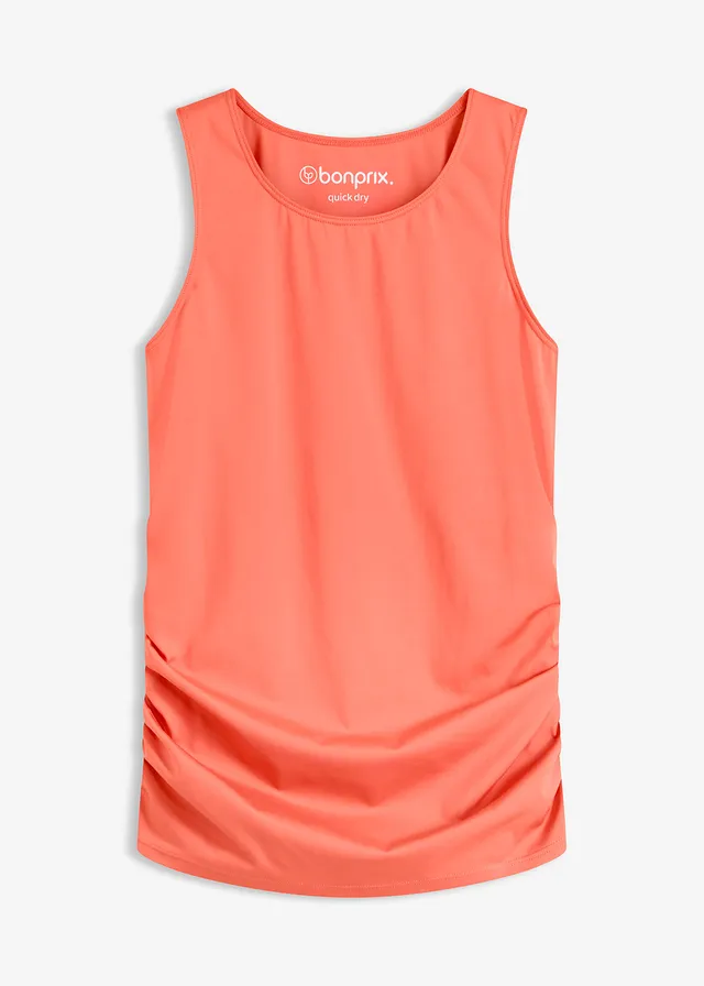 Sporttop met plooien, sneldrogend • lichtrood • bonprix online shop