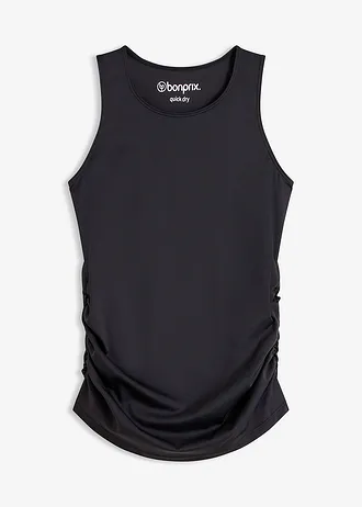 Sporttop met plooien, sneldrogend