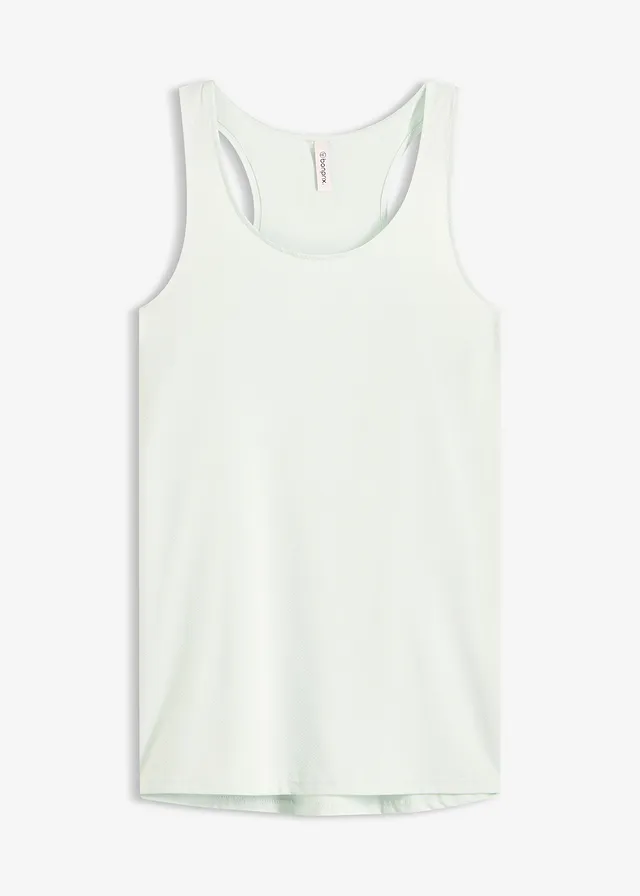 Sport top struktúrás hatással • világos menta • bonprix áruház