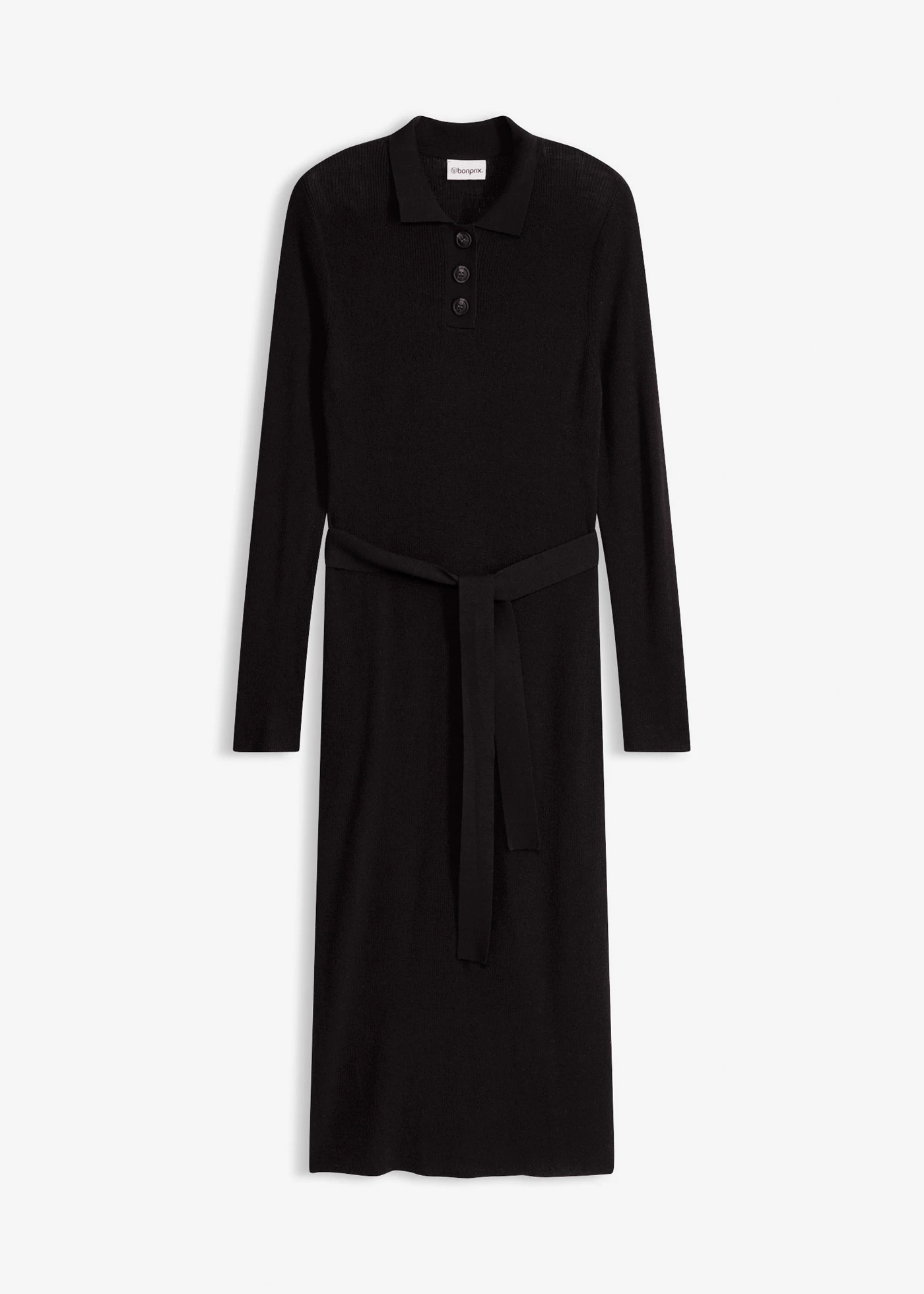 Gebreide jurk van een viscosemix • zwart • bonprix online shop