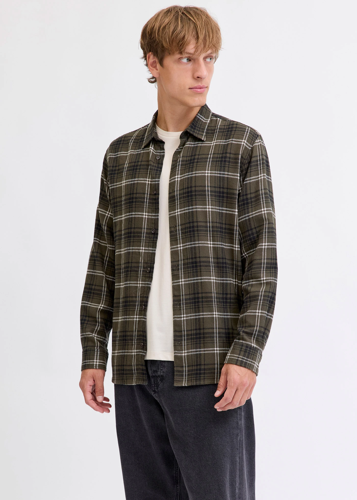 JJ REBEL Flanellen overhemd van puur katoen • forest night geruit • bonprix online shop