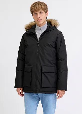Parka JJ REBEL, střih Regular Fit, barva: černá
