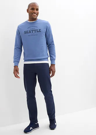 Sweater van biologisch katoen (set van 2) • jeansblauw+donkerblauw • bonprix online shop