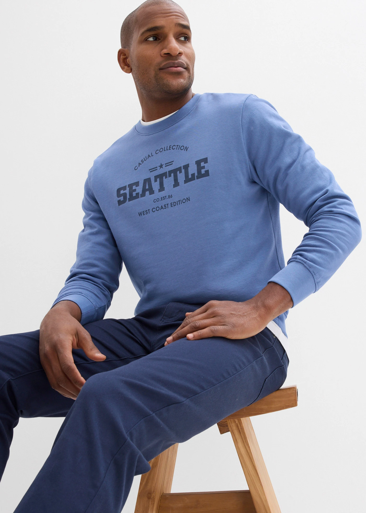 Szabadidőfelső (2 db-os csomag) tiszta bio-pamutból • farmerkék+sötétkék • bonprix áruház