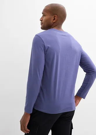 Longsleeve van puur biologisch katoen • indigo met print • bonprix online shop