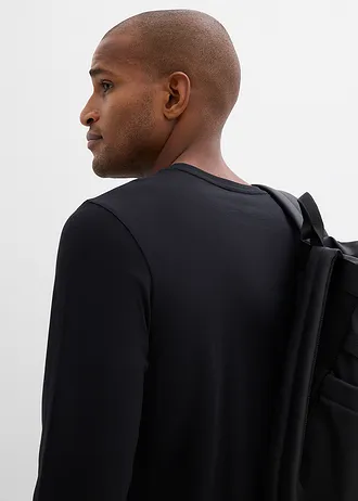 Hosszú ujjú póló tiszta bio-pamutból • fekete + mintás • bonprix áruház