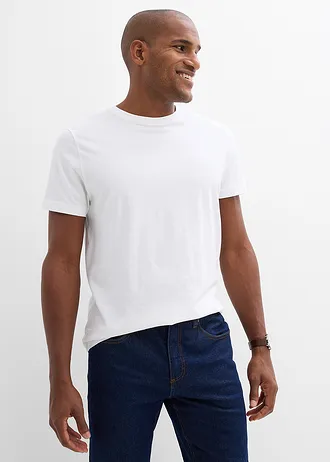 T-shirt (set van 3) • 3x wit • bonprix online shop