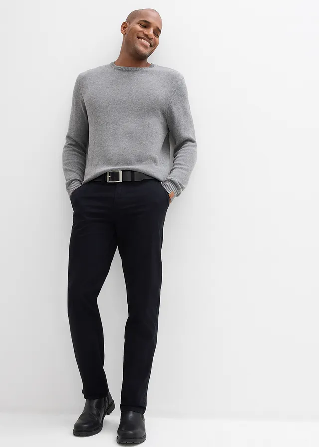 Pantalon chino regular, droit • noir • product-page.page-title-suffix