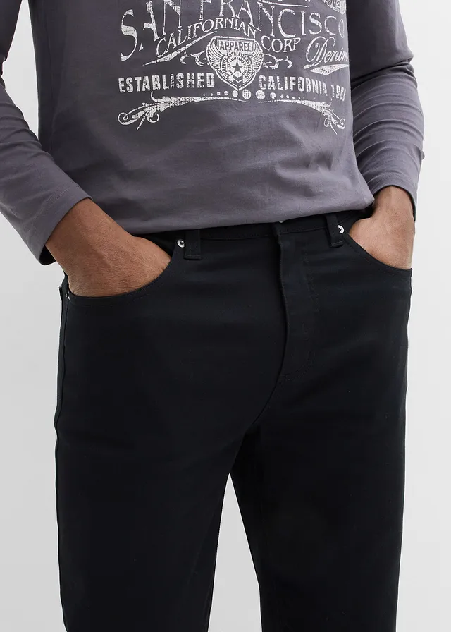 Pantalon droit et extensible, coupe classique • noir • product-page.page-title-suffix