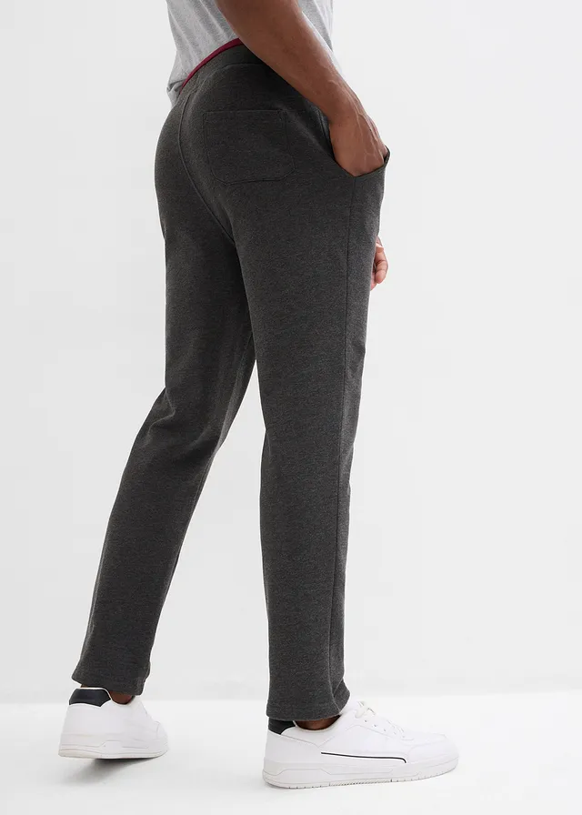 Pantalon de jogging avec détails sportifs, Couleur: anthracite chiné