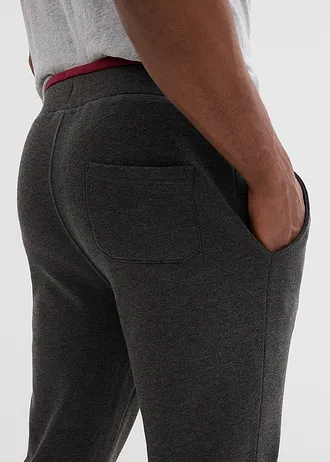 Joggingové kalhoty se sportovními detaily • antracitový melír • bonprix obchod