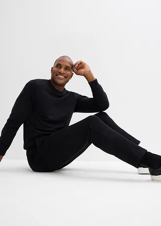 Pantalon de jogging avec détails sportifs • noir • Boutique bonprix