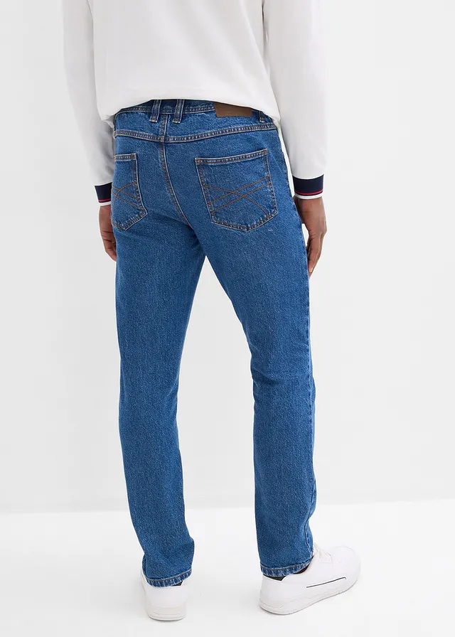 Jean droit classique, taille élastiquée • bleu denim • product-page.page-title-suffix