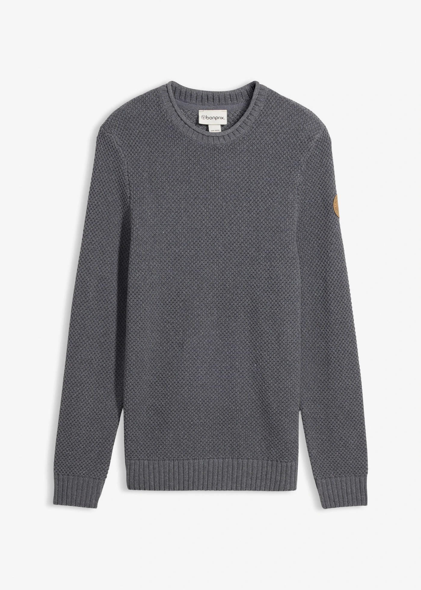 Pulover cu bumbac reciclat • albastru melanj • magazin bonprix