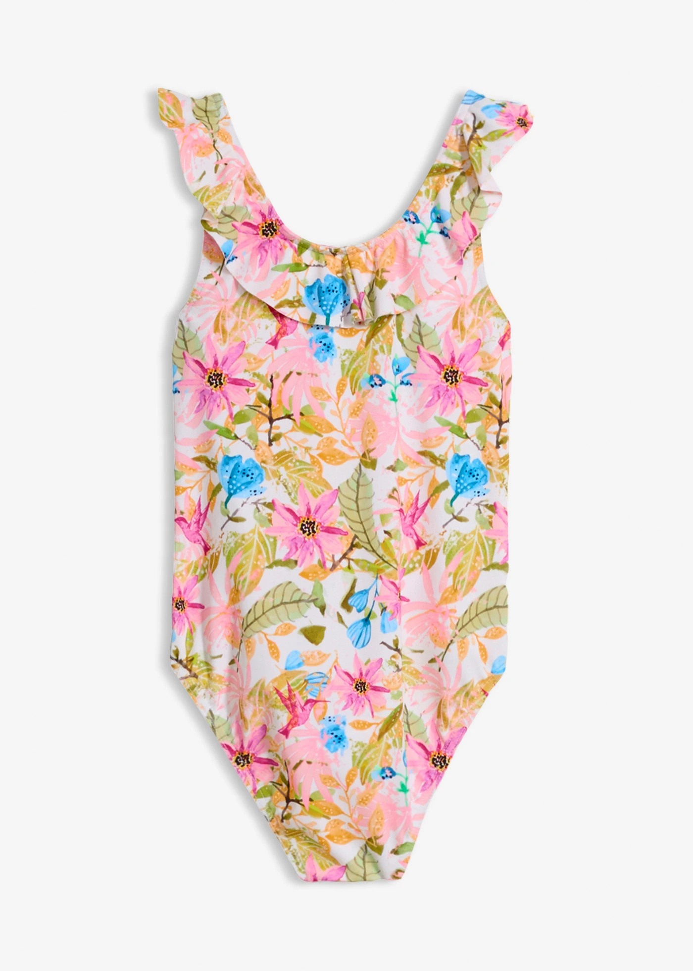 Badpak • zilverkleur-middenfuchsia-lichtblauw gebloemd • bonprix online shop