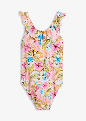 Maillot 1 pièce • argenté-fuchsia moyen-bleu clair floral • Boutique bonprix