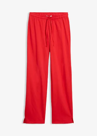 Sweatpants van biologisch katoen, Kleur: aardbeirood