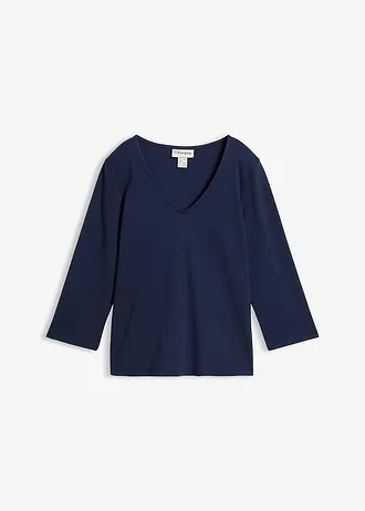 Bluză cu mânecă 3/4 din jerse gros 100% din bumbac organic