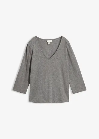 T-shirt manches 3/4 en jersey coton épais