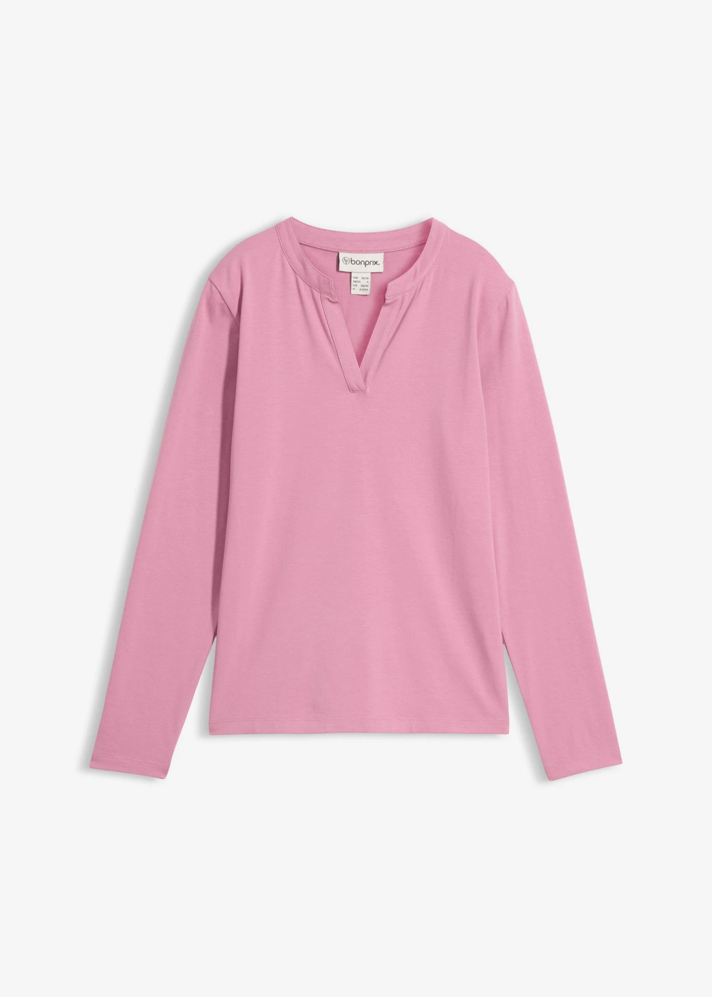 Bluză henley lungă până la șolduri • mov-maroniu • magazin bonprix