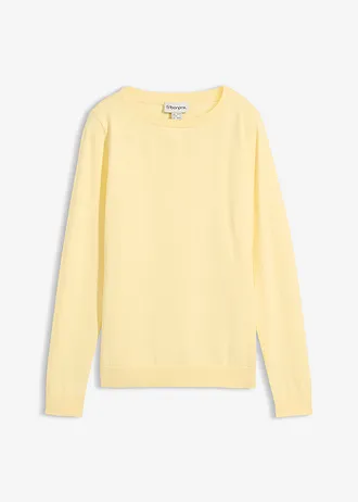 Pull en fine maille • jaune clair • Boutique bonprix