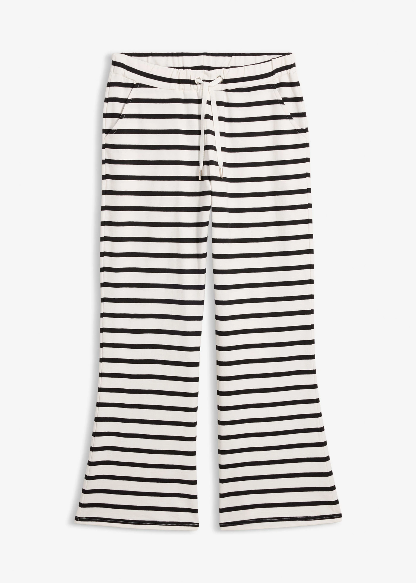 Sweatpants met biologisch katoen • zwart-wolwit gestreept • bonprix online shop