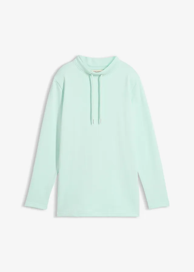 Sweat-shirt avec base fendue, Couleur: menthe clair