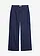 Wijde broek van puur katoen, high waist, Kleur: donkerblauw