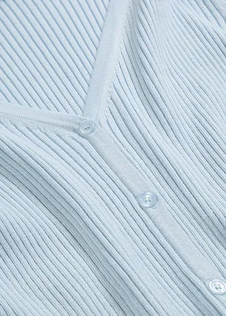 Gebreid vest met viscose • poederblauw • bonprix online shop