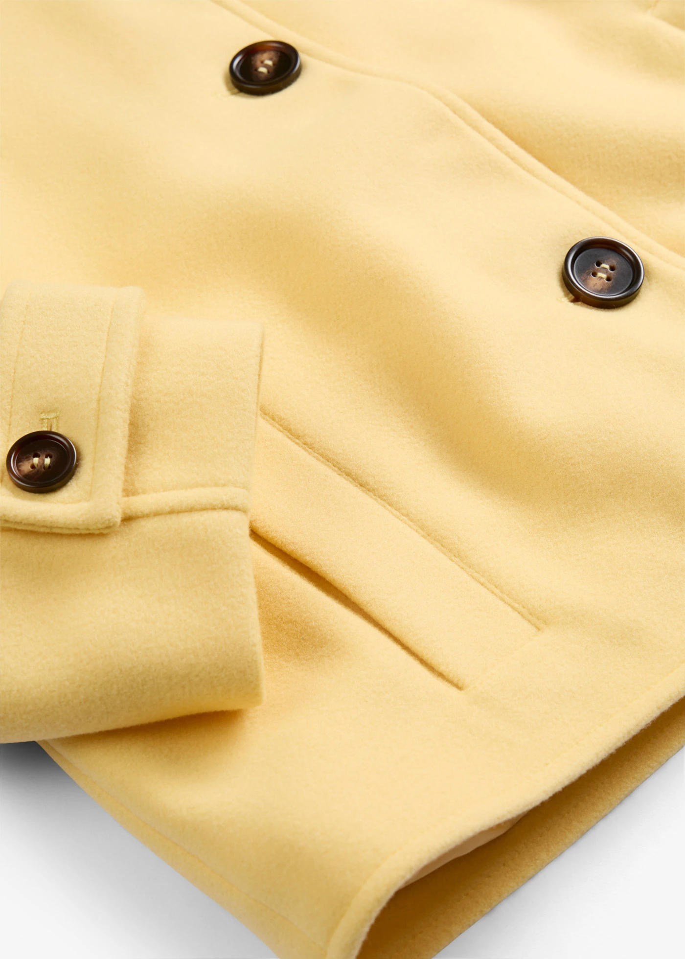 Korte jas in wollen look • lichtgeel • bonprix online shop