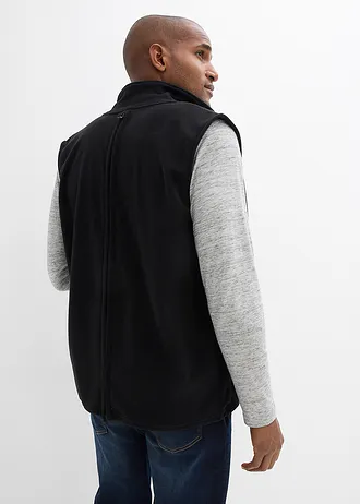 Veste sans manches homme avec empiècement de portage devant et dos • noir • Boutique bonprix