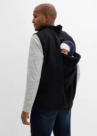 3-in-1 bodywarmer voor heren met baby-inzet voor en achter • zwart • bonprix online shop