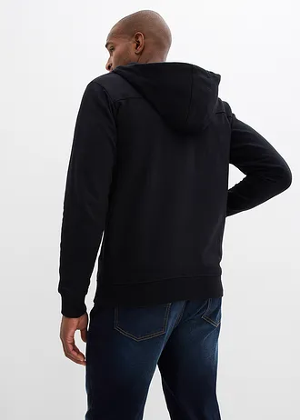 2-in-1 hoodie met baby-inzet voor heren van zacht katoen • zwart • bonprix online shop