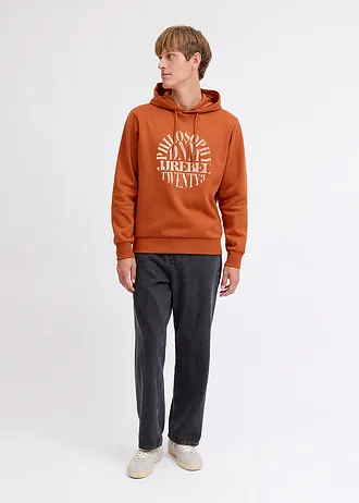 JJ REBEL hoodie in regular fit, Kleur: oranje