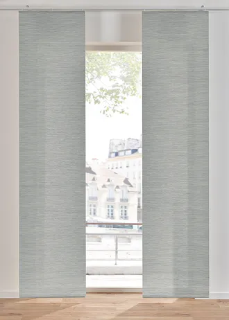 Panneau coulissant en voilage aspect bambou (1 pce)