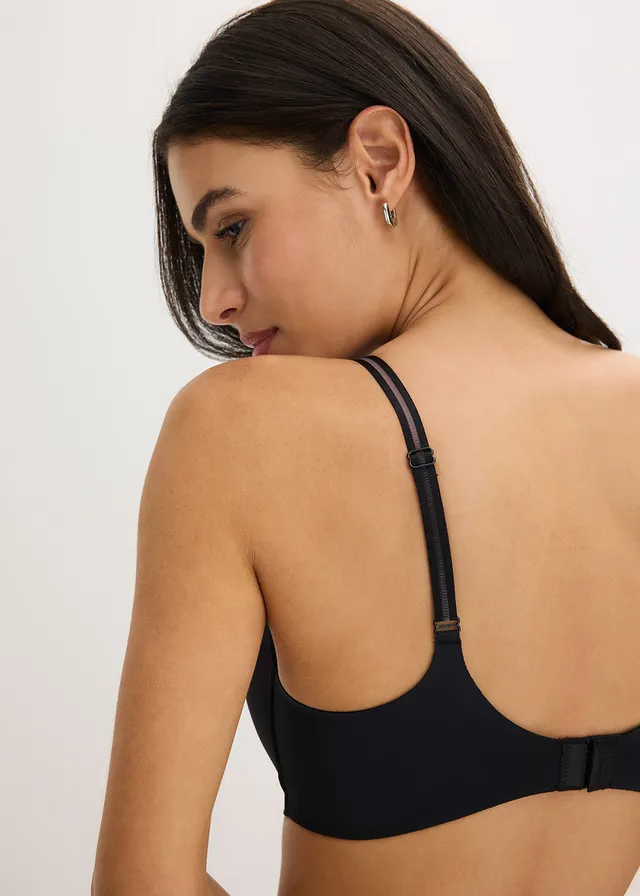 Voorgevormde bh zonder beugels met mesh inzetstuk • zwart • product-page.page-title-suffix