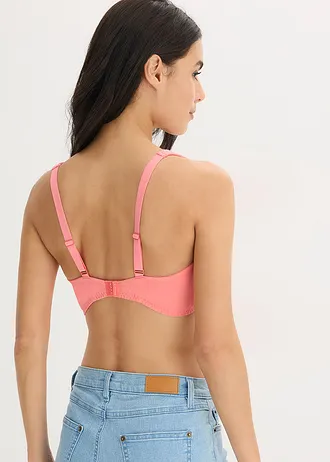 Bralette zonder beugels met katoen (set van 2) • koraalpink+ zwart • bonprix online shop
