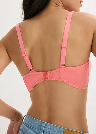 Bralette zonder beugels met katoen (set van 2) • koraalpink+ zwart • bonprix online shop