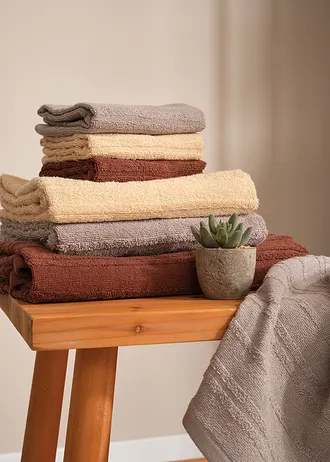 Serviettes de toilette (ens. 10 pces) • crème • Boutique bonprix