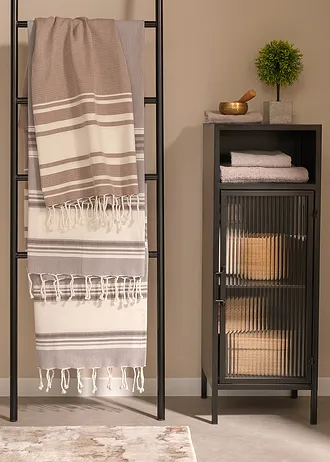 Serviette de hammam en coton, Couleur: gris